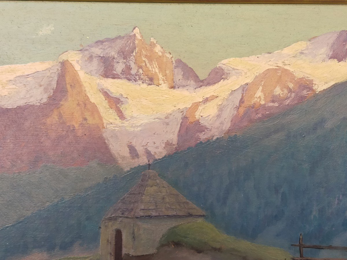 Saint Anne Du Chazelet Oratory And La Meije Lucien Quenard Painter Of The Mountains-photo-1