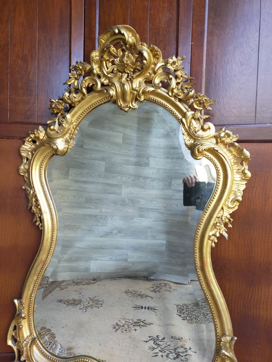 Miroir Louis XV Rocaille  Mercure -photo-4