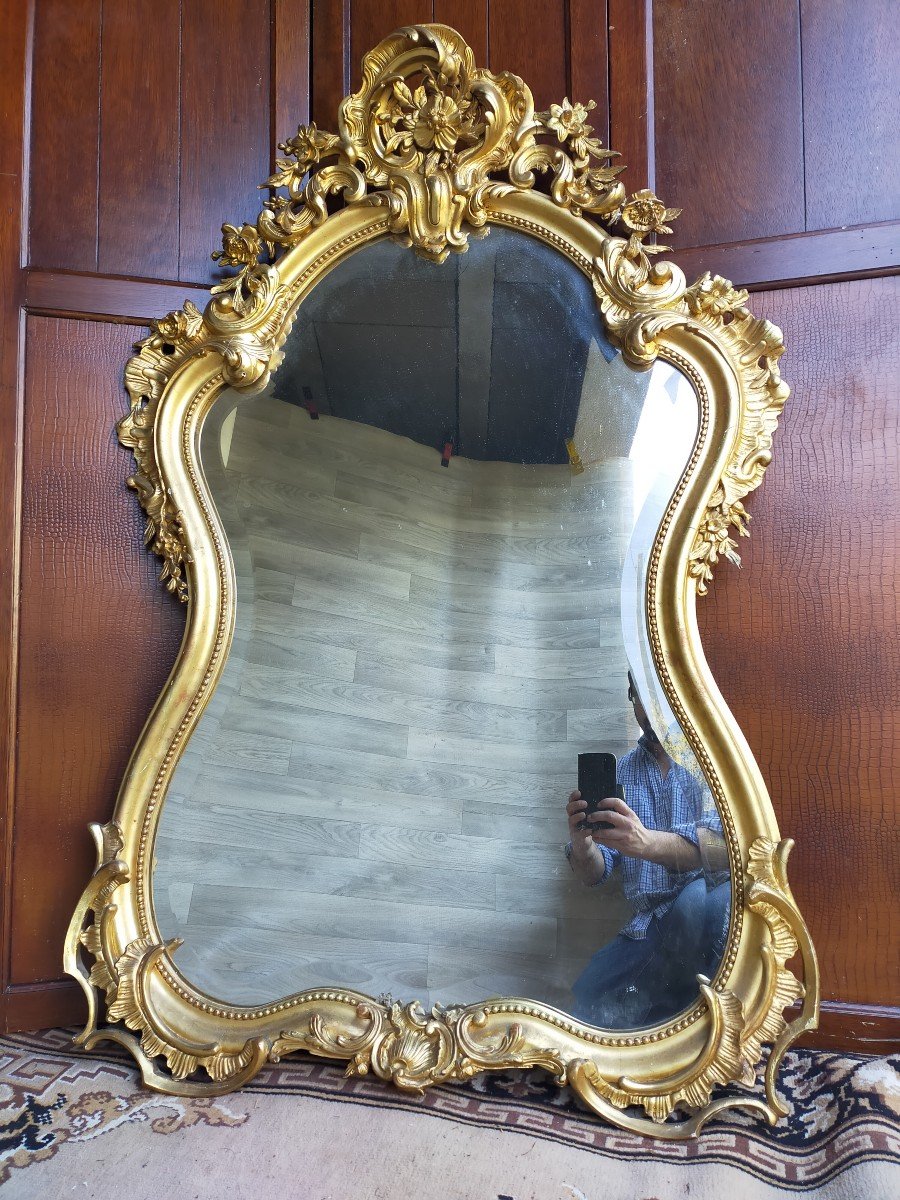 Miroir Louis XV Rocaille  Mercure 
