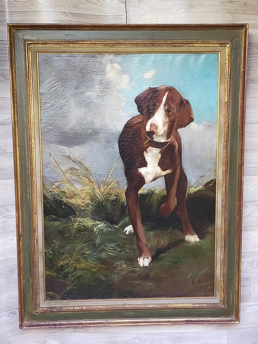 Georges Henri FAUVEL  Chien De Chasse A l'Arret Braque 