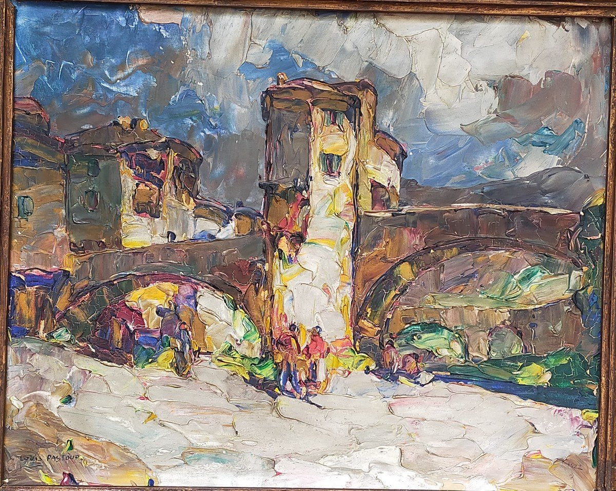Louis Pastour Le Pont De Sospel (provence )