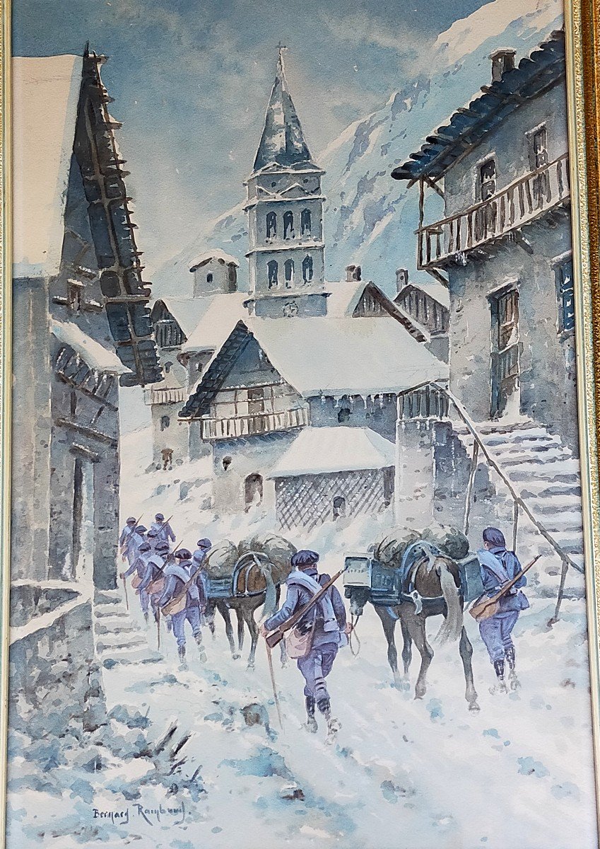 Bernard Rambaud The Alpine Hunters Crossing Montgenevre Hautes Alpes