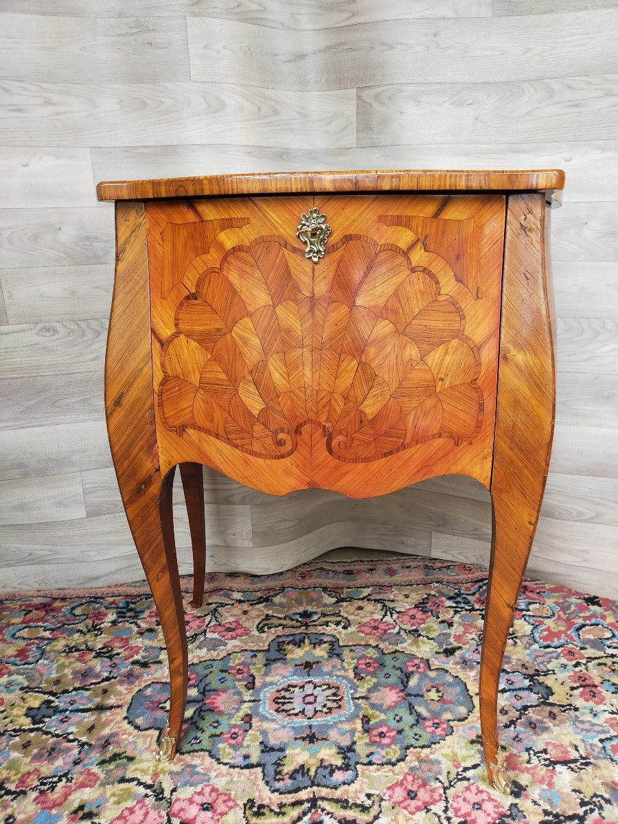 Petite Commode Coiffeuse En Marqueterie 