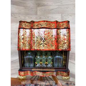 Tahan Cellar A Liqueur In Boulle Marquetry And Baccarat Crystal