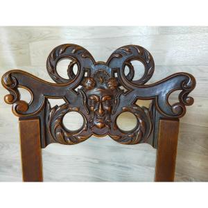 Neo-gothic Devil's Head Chair (neogothic, Renaissance)