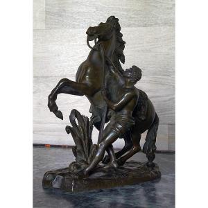 Marly Horse In Bronze Signed Coustou