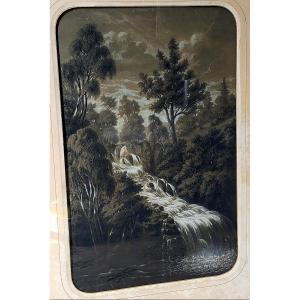 Deux Oeuvres La Cascade De Bouchot Vosges  1862 Sign&eacute;e 