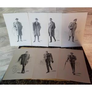 M Norsac Sept Dessins De Mode 1956/57