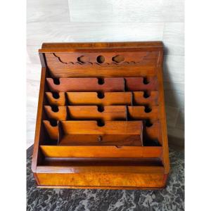 Louis Philippe Office Mail Rack In Walnut 