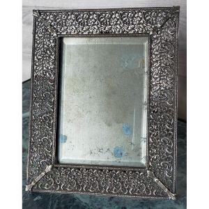 19th Century Silver Bronze Photo Frame 