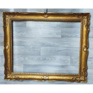 Golden Wood Frame For Painting 72.5 Cm X 57 Cm Montparnasse Style 