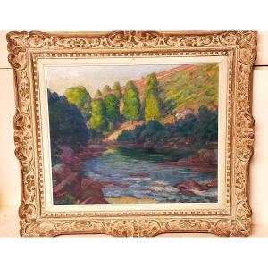 Bord De  Creuse  L&eacute;on R. Bardelle (1865-1960)  