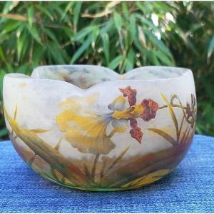 Coupe Daum Nancy A Décor Floral En Pate De Verre 