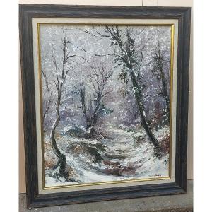 gaston thiery 1922-2013 "Fresselines le chemin creux " (ecole de crozant fresseline creuse)