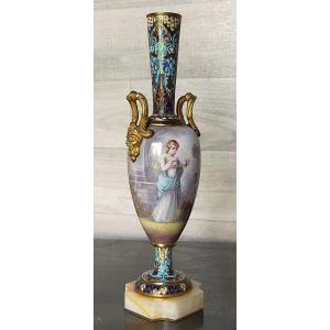Cloisonné Vase And Sevres Porcelain 