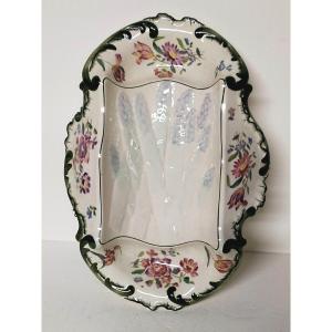 Plat a asperges faience de longchamp 