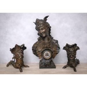 Pendule Arthur Waagen  "Le Temps C'est De L'Argent"