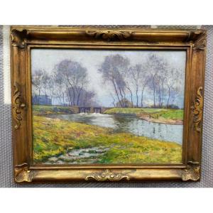 Paul Madeline (1863–1920) – Paysage à la rivière, 1906 Ecole de crozant (guillaumin detroy..)