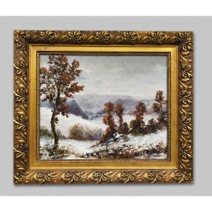 Gaston Thiery (1922–2013) Première neige entre Felletin et Gentioux ( crozant gargilesse )