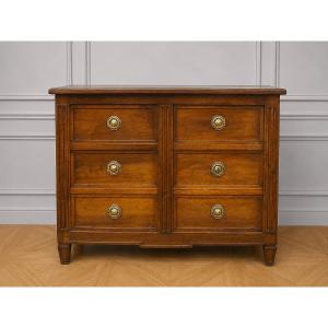 Buffet commode en trompe-l’œil d’époque Louis XVI 
