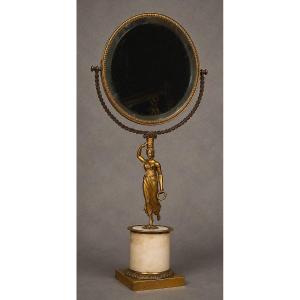 Empire Period Gilt Bronze Psyche Mirror