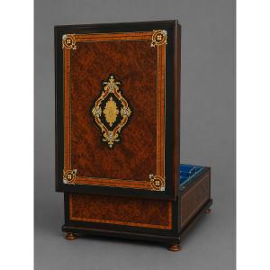 Coffret a bijoux Napoléon lll marqueterie Boulle atr Alphonse giroux