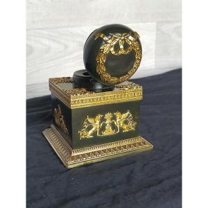 Bronze Inkwell With Empire-style Decoration