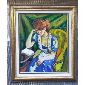 Pierre Cornu, 1895–1996: Woman Reading In Her Armchair