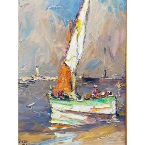 Louis Pasteur (1876–1948), *the White Sail*, Cannes, 1928