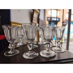 10 verres en cristal de baccarat 