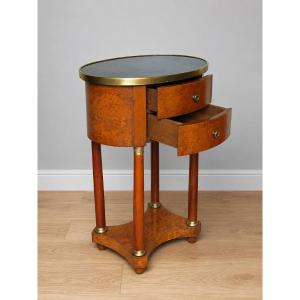 Empire-style Drum Table (somno Bedside Console Table)