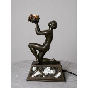 Art Deco Lamp Signed By Jacques Limousin