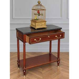 Louis XVI-era Console Table In Mahogany And Bronze