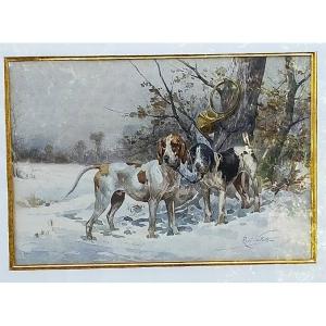 René Valette (1874–1956) Hunting Dog Relay Station