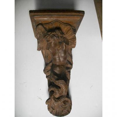 Wall Console A Mythological Subject Atlante 19th