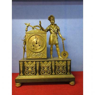 Pendulum Empire Gilt Bronze The Musician