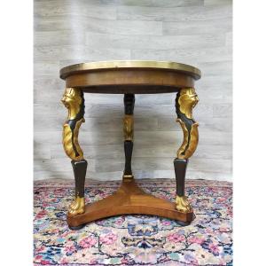 Empire Pedestal Table A La Maréchal