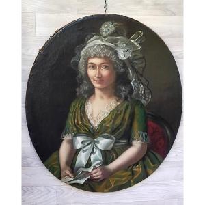 Portrait d'Une Jeune Femme Du XVIII&egrave;me Marie Jeanne Chemin &eacute;pouse Dezairs 