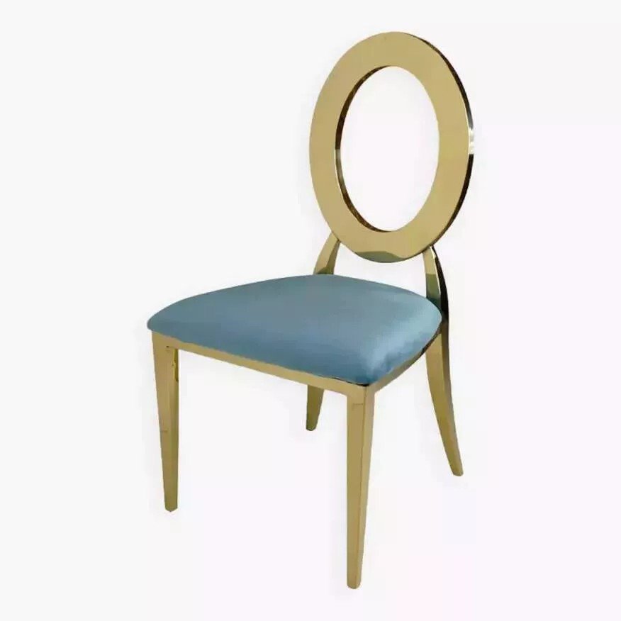 Golden Chair And Turquoise Velvet Seat-photo-4