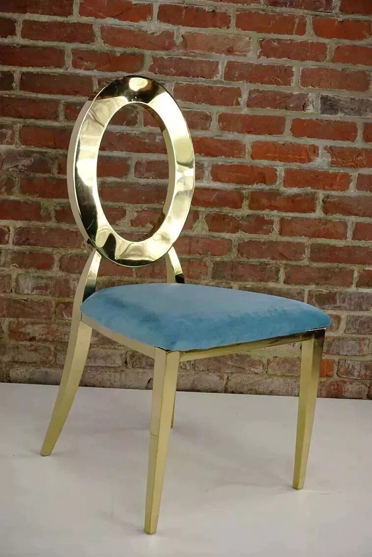 Golden Chair And Turquoise Velvet Seat-photo-8
