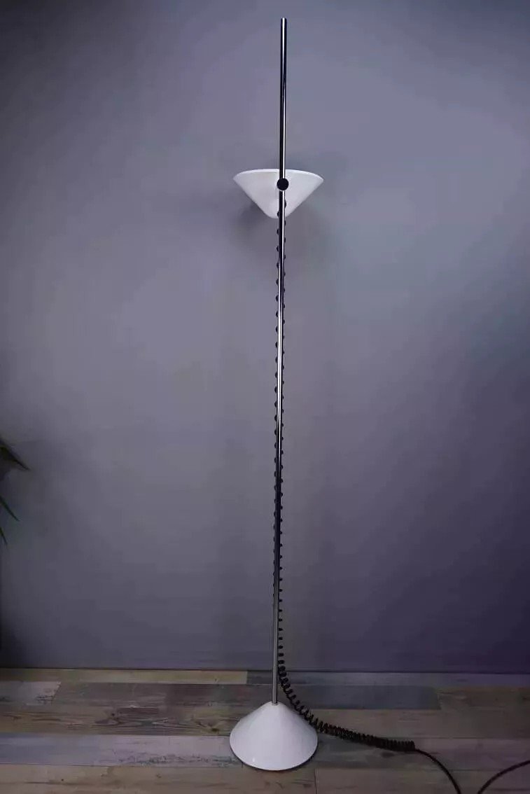 White Italian Design Floor Lamp From The 70s By Mauro Mazollo-photo-3