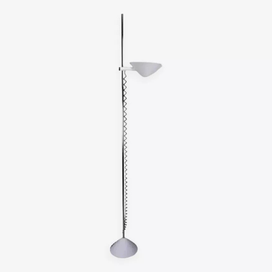 White Italian Design Floor Lamp From The 70s By Mauro Mazollo
