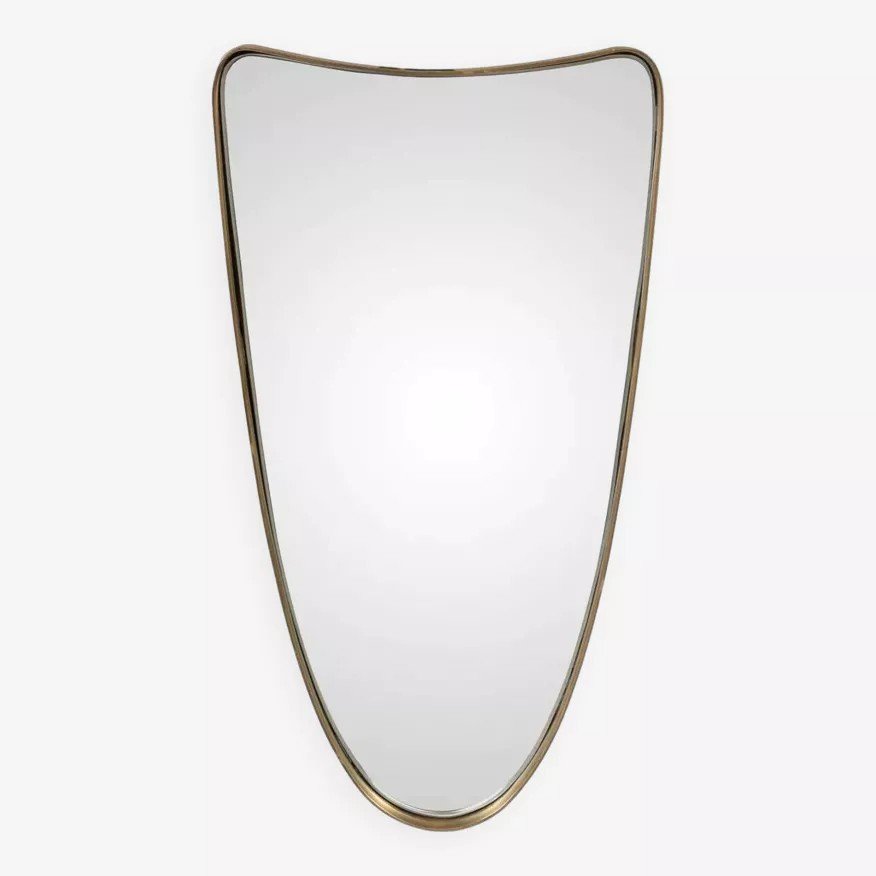 Free Form Rearview Mirror Brass Contour - 60x30cm-photo-2