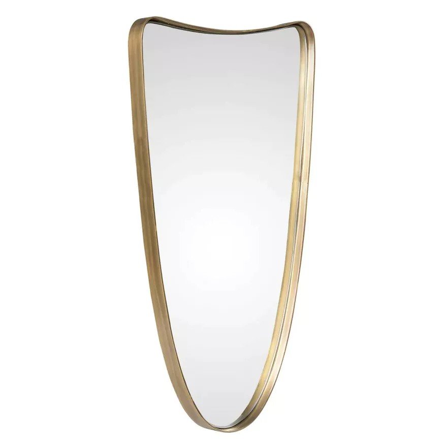 Free Form Rearview Mirror Brass Contour - 60x30cm-photo-4