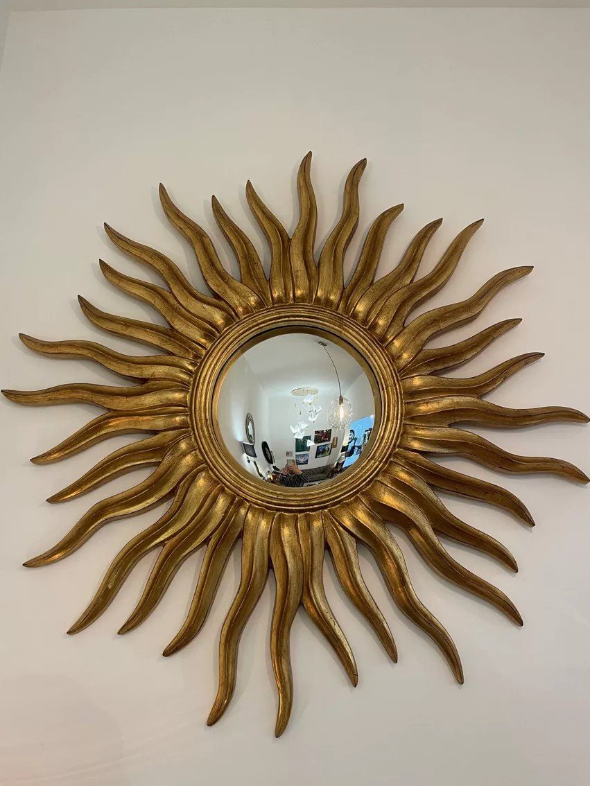 Large Witch's Eye Sun Contour Mirror Diameter 110cm-photo-2