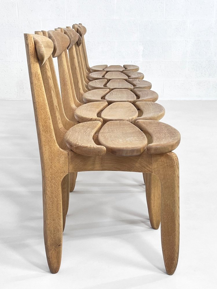 Set Of 6 Oak Dining Chairs By Guillerme & Chambron For Your Home-photo-7