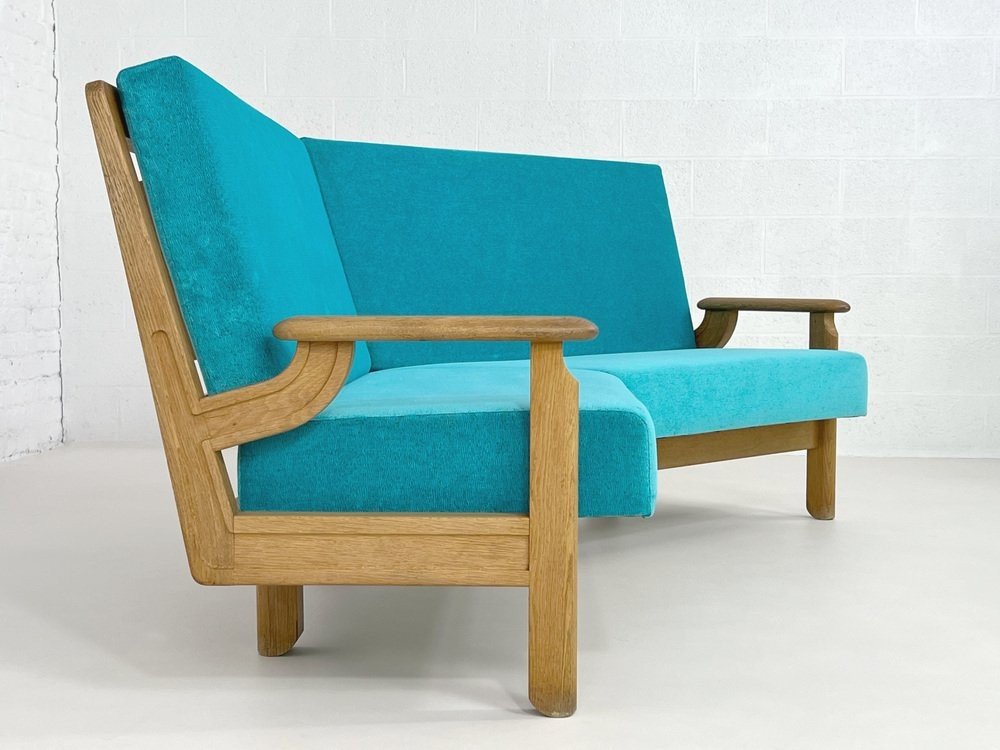 Curved Sofa Attributed To Guillerme Et Chambron For Vos Maison, 1960s-photo-7