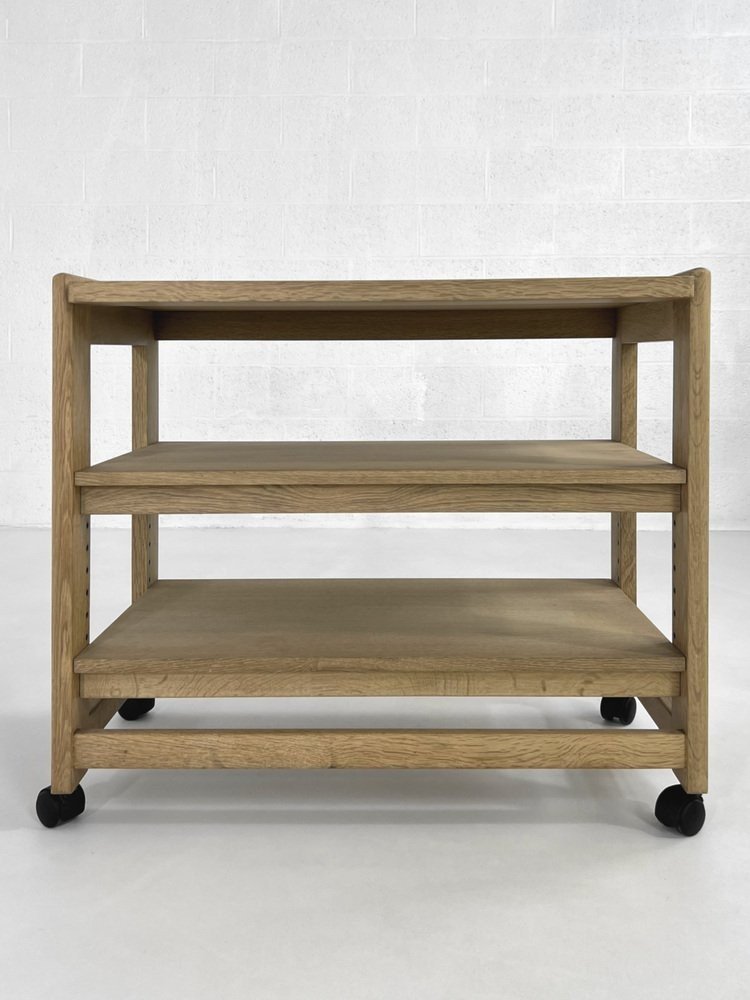 Oak Serving Trolley Attributed To Guillerme Et Chambron For Your Home-photo-4