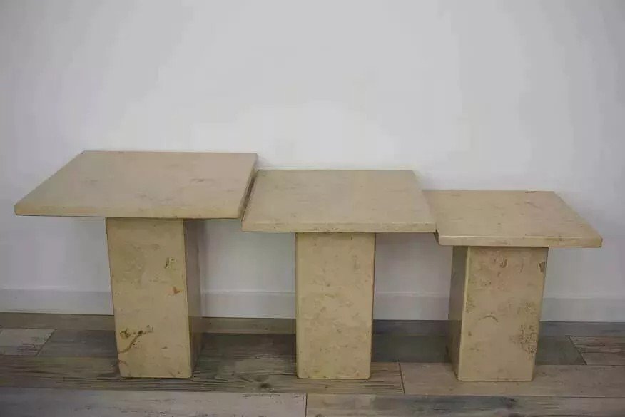 Tables Gigognes En Pierre De Bourgogne-photo-2