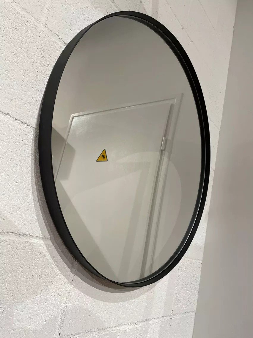 Round Mirror 75cm Diameter Black Outline-photo-3